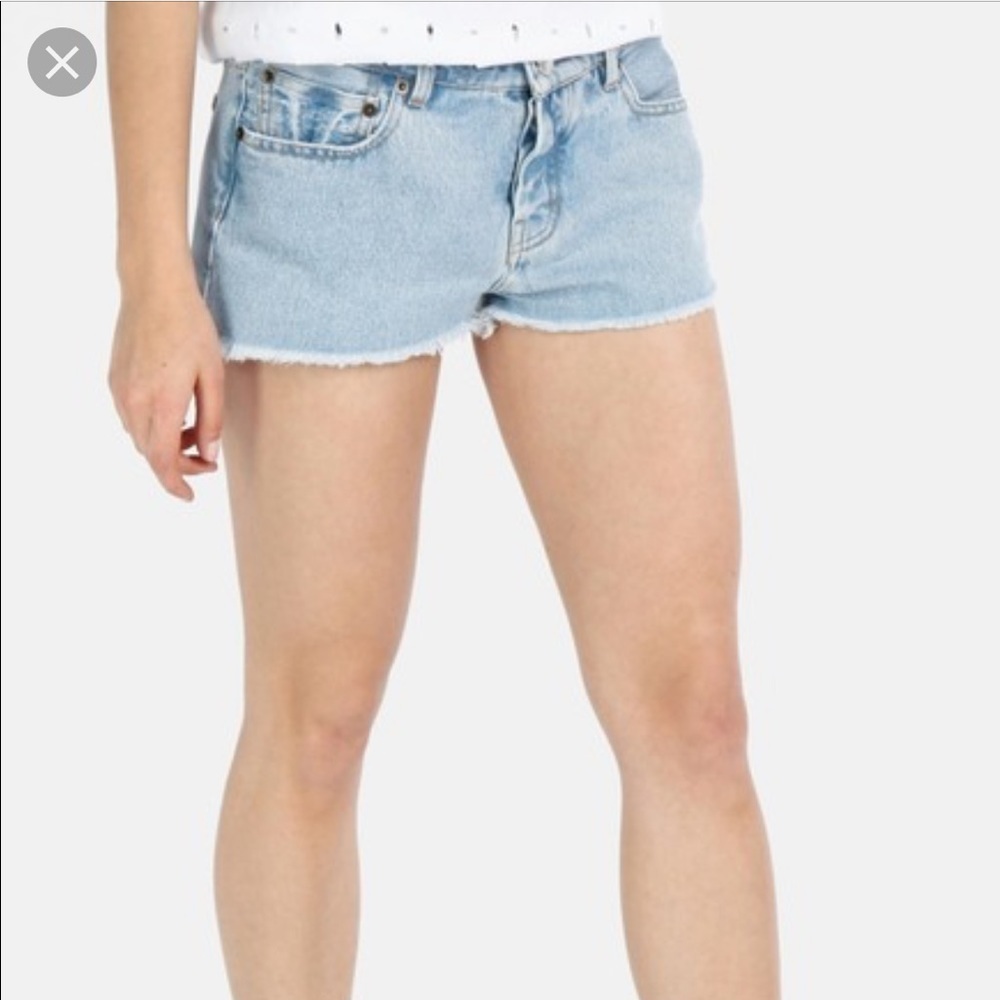 • Maje • Denim Cut Off Jean Shorts Blue 2
